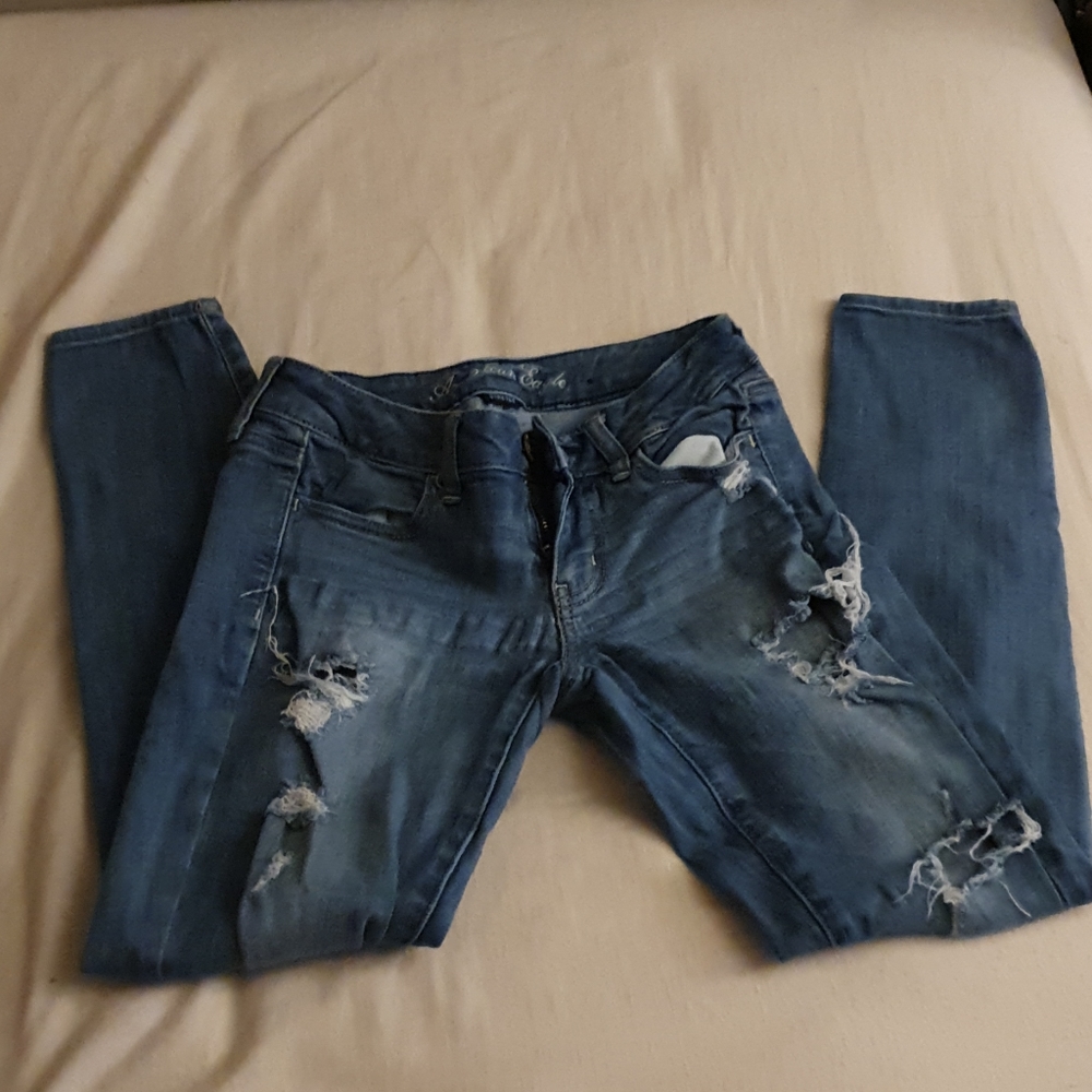 Distressed jeans